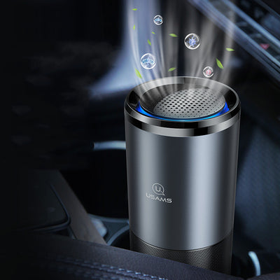Car Air Purifier Ionizer Negative Ion Aluminum Alloy Car Air Freshener Activated Carbon Formaldehyde Auto Air Clean Accessories - Tech Bee