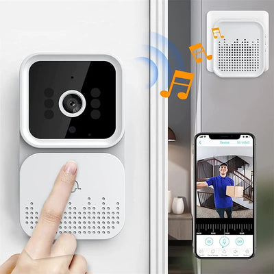 Video Doorbell Wireless Wifi Intercom System Home Monitor Remote Camera - Tech Bee