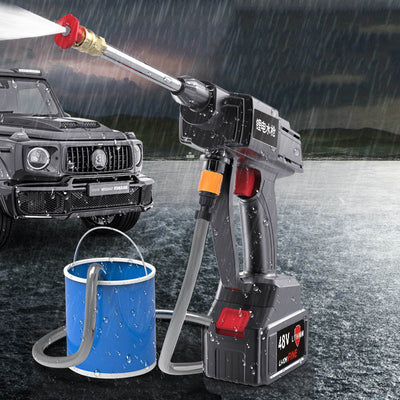 High Pressure Car Washing Machine Wireless Lithium Battery Portable Electric Household Rechargeable Water Gun - Tech Bee