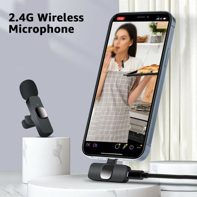 Wireless Audio Video Recording With Phone Charging Lavalier