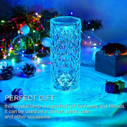16 Colors LED Crystal Lamp Rose Light Touch Table Lamps Bedr - Tech Bee