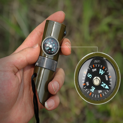 Outdoor Professional Seven-in-One Multifunctional Survival Whistle